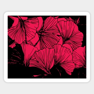 Japanese Flower Design Magnet